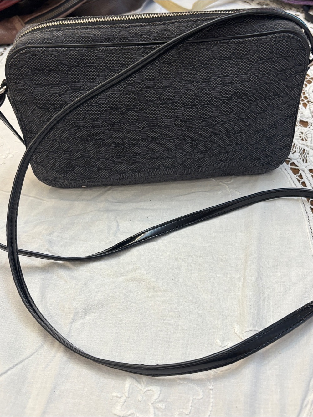 Coach Black Signature Jacquard Crossbody Bag Brand new